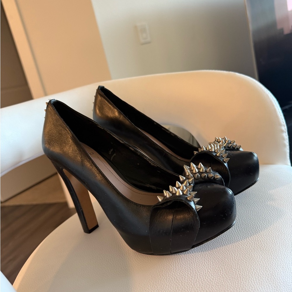 Vince Camuto Black Spiked Heels